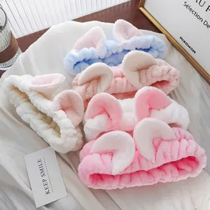 Süßes Plüsch Katzenohren Stirnband weiches Waschhaarband Make-up Spa Haarschmuck damen