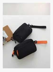 Canvas casual crossbody bag minimalist fashion outdoor shoulder utility mobile phone bag