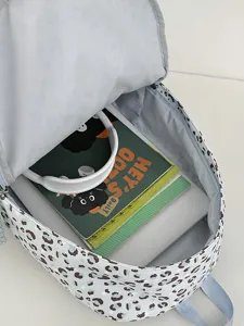 Japanese style fresh floral backpack cute student school bag trendy casual double shoulder bag