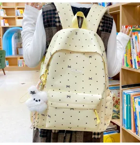 Japanese simple Mori style backpack large capacity cute school bag for teenage girls