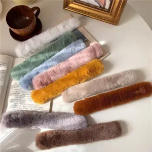 Pluche snap haarband winter pluizige paardenstaart maker leuke haaraccessoires voor vrouwen