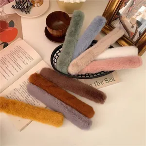 Zachte pluche slap armband haarelastiekje gezellige winter paardenstaart houder voor dames