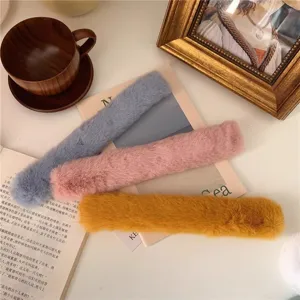 Pluche slap armband haarband voor vrouwen, schattige winter haaraccessoires voor paardenstaart.