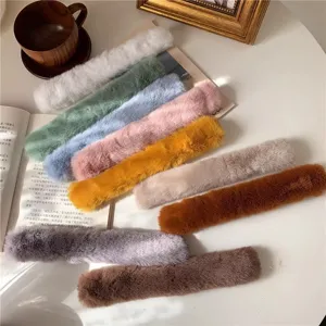 Pluche slap armband haarelastiek schattig haaraccessoire voor vrouwen winter mode haarstyling