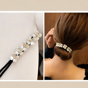 Pince a chignon fleur de perle accessoire de coiffure elegant outil de coiffage pour femme