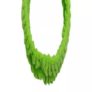 Diadema trenzada de felpa verde lindo aro de pelo esponjoso ancho para lavado de cara diario.