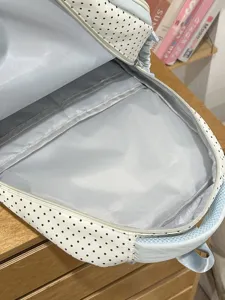 Zaino scolastico a pois dolce per studenti, borsa a tracolla casual leggera e carina
