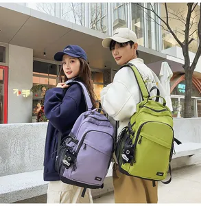 Casual outdoor lightweight waterproof dual shoulder backpack for daily commuting and travel use