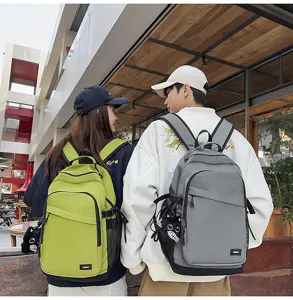 Detailed view of lightweight outdoor hiking backpack with water-repellent fabric and pockets.