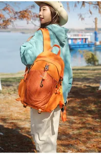 Outdoor waterproof backpack with large capacity, durable fabric, and comfortable straps for hiking.