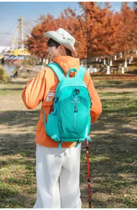 Outdoor waterproof backpack, large capacity travel daypack for hiking and camping use.
