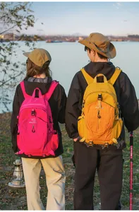 Outdoor backpack travel daypack lightweight hiking rucksack for men and women couple use daily.