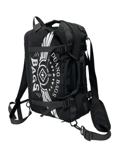 Sac à dos de voyage noir et grand sac de sport pour le fitness et les loisirs quotidiens.