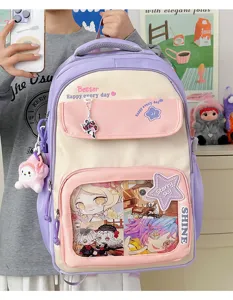 Mochila Ita de anime linda para chicas gran capacidad mochila escolar kawaii dulce