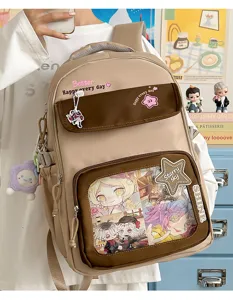 Mochila escolar estilo japones gran capacidad ita bag doble hombro para adolescentes