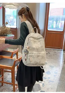 Zaino da scuola stile giapponese carino stampato con stelle borsa campus per donne casual