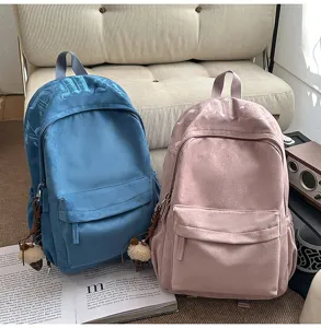 Zaino casual in stile giapponese, grande capacità simpatico zaino scolastico donna.