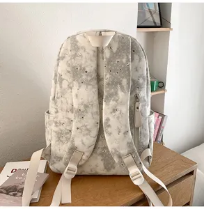 Zaino per la scuola per studenti stampa stella luna stile campus leggero doppia borsa a spalla