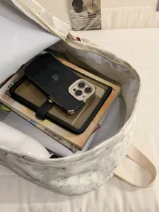 Zaino scolare giapponese carino con stampa stella luna grande capacita borsa casual