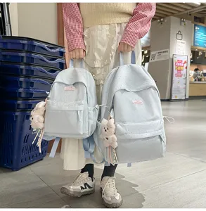 Japanese style polka dot school backpack set cute mini sweet casual daily travel book bag