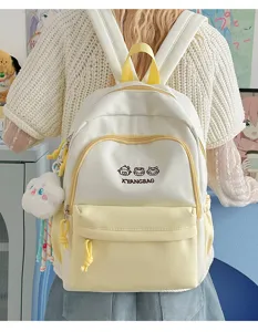 Mochila pequeña bicolor muy bonita para niñas, perfecta para viajes y uso diario.
