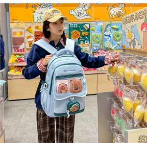 Zaino ita blu di grande capacità stile giapponese zainetto carino cartone animato scuola
