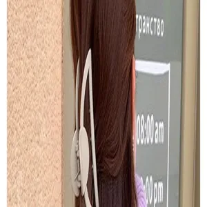 Milky coffee frosted hair claw clip detail, stylish crescent shark clip for charming hair styling.