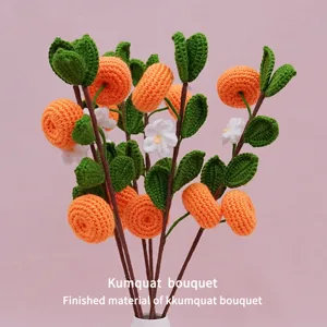 Artificial Kumquat Flower Branch Silk Flower Simulation Plant For Home Living Room Festive Decor Handicraft Ornament