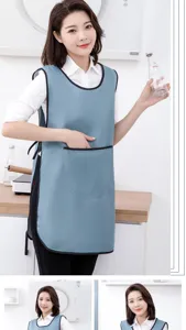 Wasserdichte Küchenschürze für Damen, ärmelloses Westendesign mit praktischen Taschen zum Kochen.