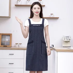 Erwachsene Haushaltsriemen Schürze koreanisch Mode Unisex Küche Baumwolle Schmutzabweisend.