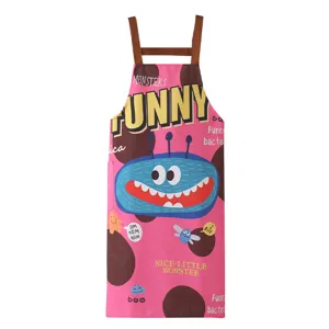 Delantal de cocina lindo con estampado de monstruo divertido, ropa anti-aceite para cocinar.