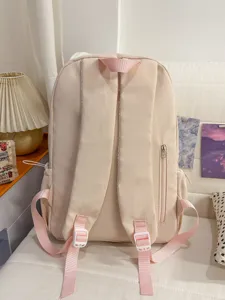 Mignon sac à dos d'école rose style japonais pour filles décontracté léger vue principale