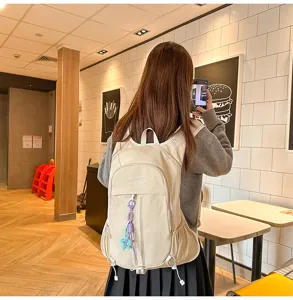 Minimalist gorpcore backpack, candy color sporty travel daypack for men and women large capacity.