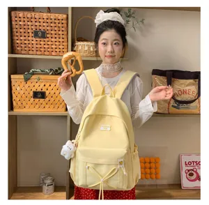 Sweet candy color student backpack campus style daily commute fashion casual school bag