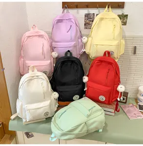 Korean style college school backpack lightweight casual student book bag for daily use