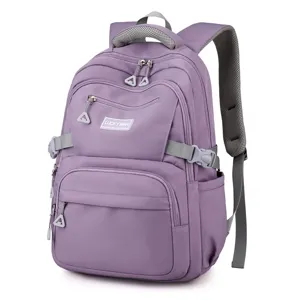 Zaino scuola viola grande capacità per ragazze studenti viaggio tempo libero elegante