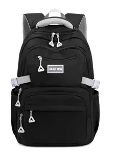 Zaino scolastico impermeabile per ragazze grande capacità borsa da viaggio con tasche multiple.