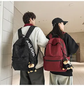 American retro large capacity backpack casual lightweight stylish school bag for daily use
