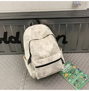 Vintage retro large capacity backpack casual stylish printed rucksack for travel daily use