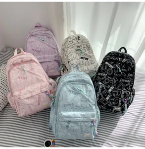 Cute candy color student school backpack casual daily large capacity book bag product detail view