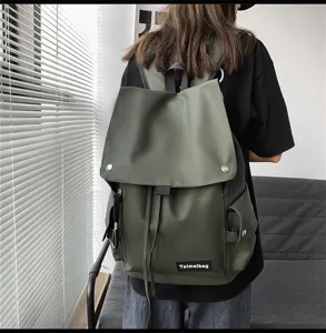 Koreanischer minimalistischer unifarbener großer Freizeitrucksack für Damen und Herren