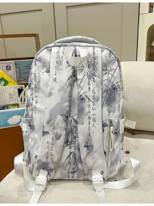 Japanischer süßer Schmetterling Druck Canvas Rucksack für Schüler leicht Freizeittasche