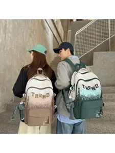 Sac à dos dégradé minimaliste grande capacité polyvalent voyage sac d'école stylé