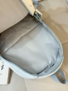 Joli sac à dos étudiant bleu clair, style japonais ins, cartable spacieux pour le collège.