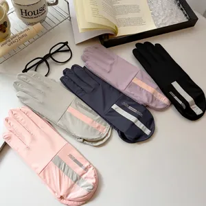 Summer ice silk sun protection gloves for women, outdoor cycling driving anti-UV details
