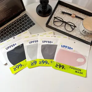 UPF50+ Eisseide Sonnenschutz Gesichtsmaske 3D Atmungsaktiv UV Blocker Detailansicht