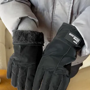 Guantes de invierno cálidos para hombres forrados polar antivento táctil esquí ciclismo