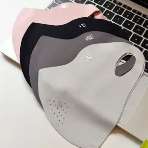 Sommer 3D Eisseide atmungsaktive Gesichtsmaske, UV-Schutz Sonnenschutz wiederverwendbare Maske.