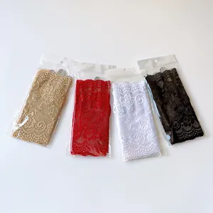 Floral lace half-finger gloves summer sun protection breathable short gloves pack