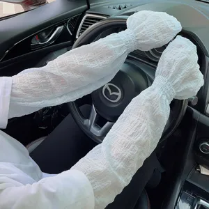Women sun protection sleeves summer ice silk cooling arm covers driving outdoor UV guard